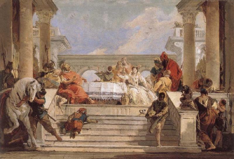Giovanni Battista Tiepolo THe Banquet of Cleopatra France oil painting art